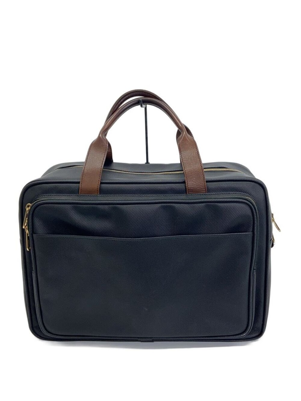 BOTTEGA VENETA black business briefcase carrying handles Black
